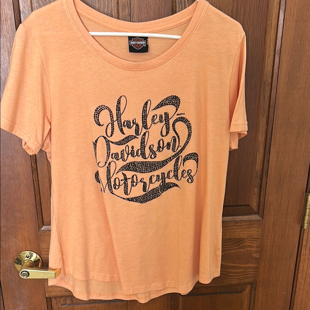 Harley-Davidson Women's Orange Short Sleeve Tee